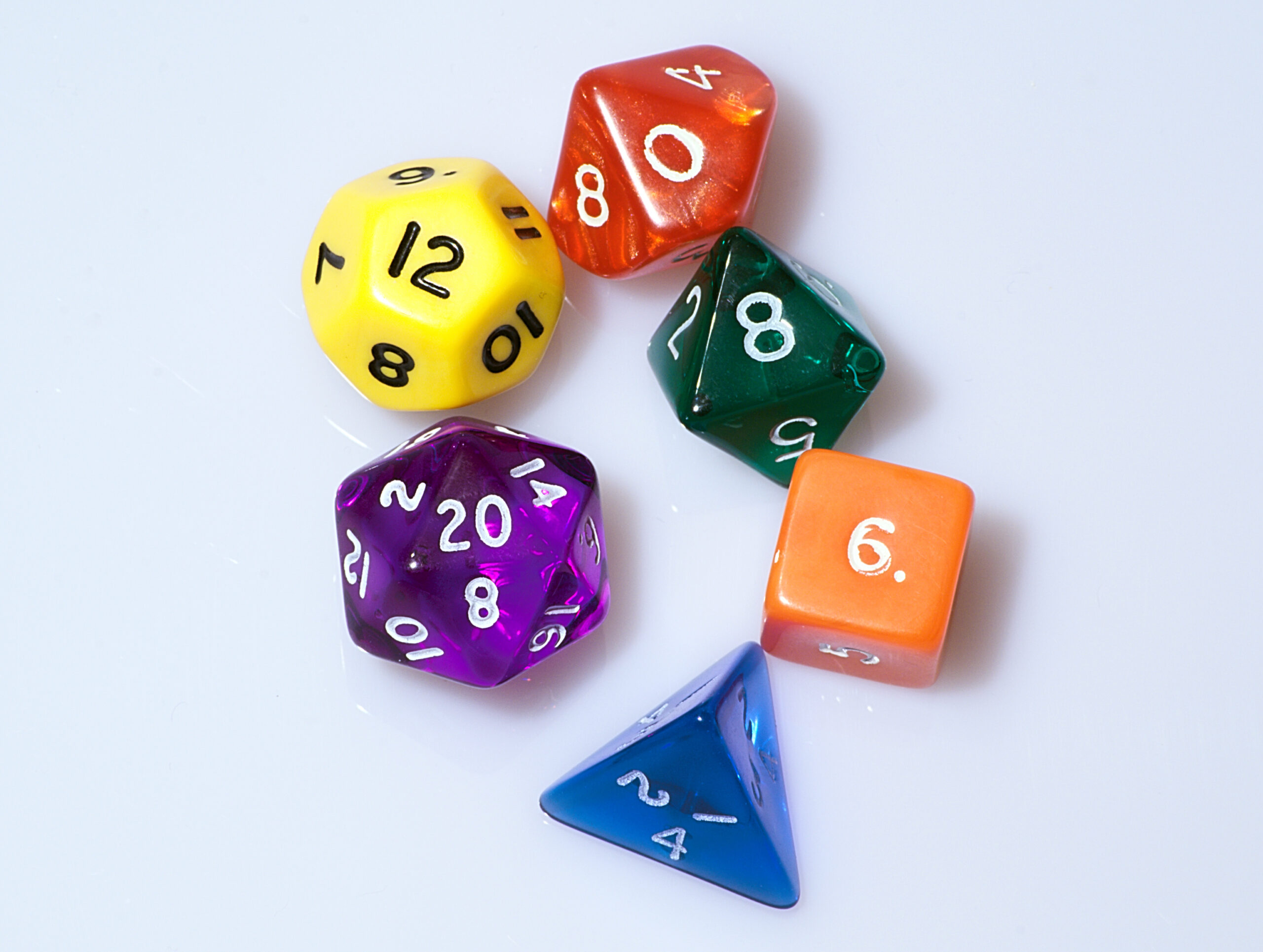 colorful rpg dice